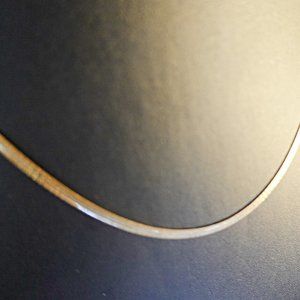 14K Yellow Gold over 925 Sterling Silver Necklace Snake Herringbone Chain 18”
